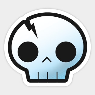 Cracked Skull Sticker